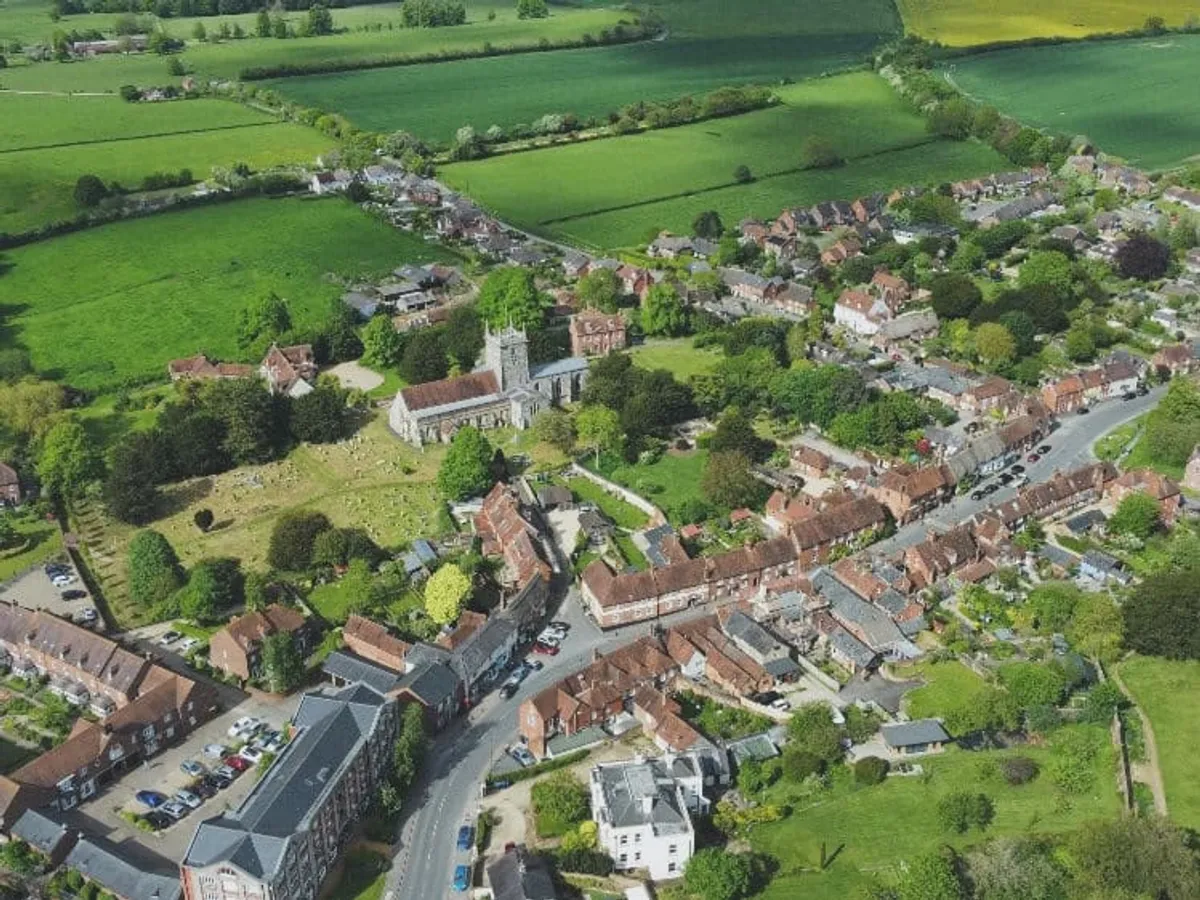 Aerial view of Downton